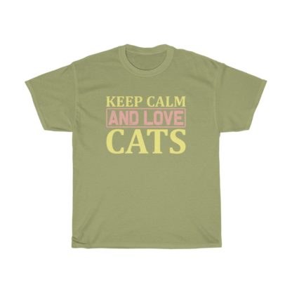 Keep Calm And Love Cats Tee - Image 4