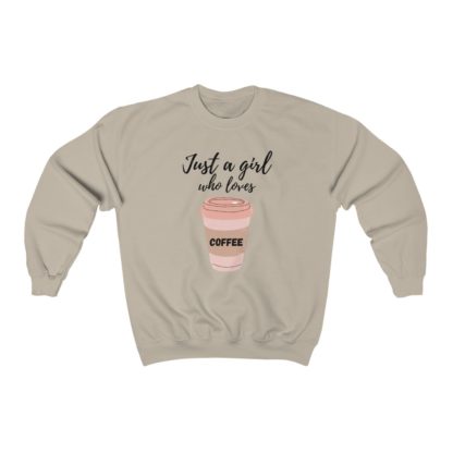 Just a Girl Who Loves Coffee Crewneck Sweatshirt - Image 3