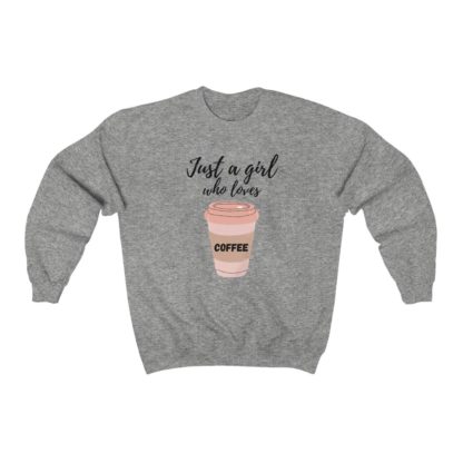 Just a Girl Who Loves Coffee Crewneck Sweatshirt - Image 4