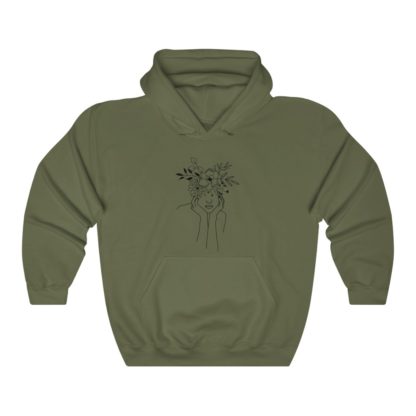 Beautiful Flowers Hooded Sweatshirt - Image 3