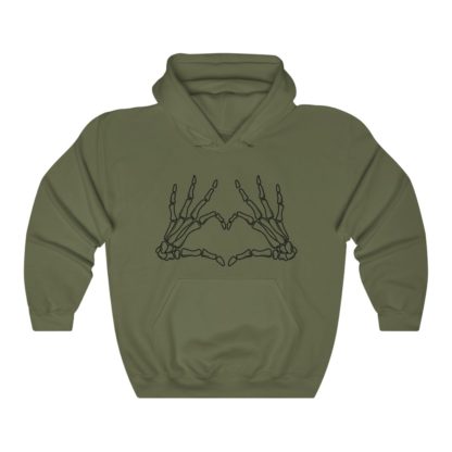 Skeleton Heart Hooded Sweatshirt - Image 4