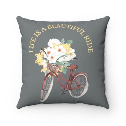 Life is a Beautiful Ride Square Pillow - Image 4