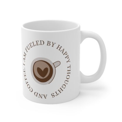 Happy Thoughts and Coffee 11oz Mug - Image 4