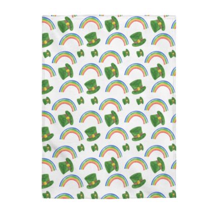 Rainbow Velveteen Plush Blanket - Image 5