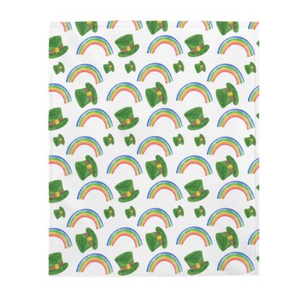 Rainbow Velveteen Plush Blanket - Image 3