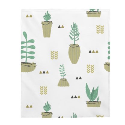 Potted Plant Velveteen Plush Blanket - Image 3