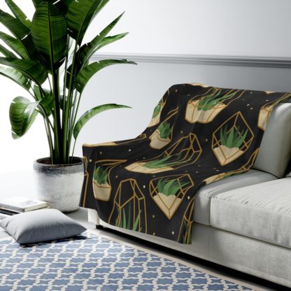 Green Plant Velveteen Plush Blanket - Image 4