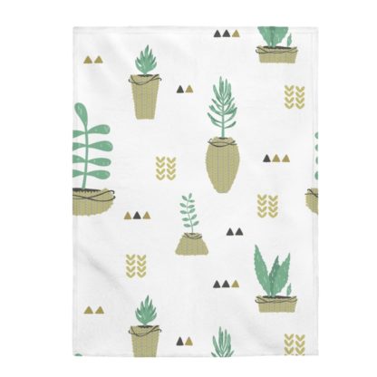 Potted Plant Velveteen Plush Blanket - Image 2