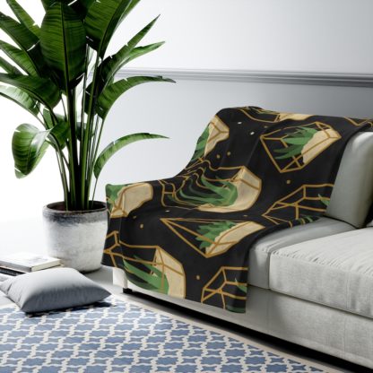 Green Plant Velveteen Plush Blanket