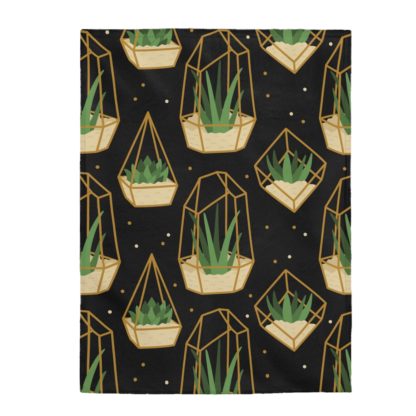 Green Plant Velveteen Plush Blanket - Image 2