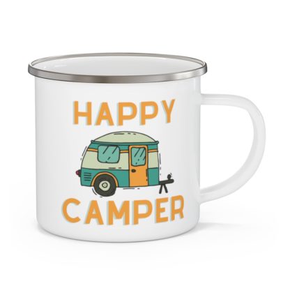 Happy Camper Enamel Mug